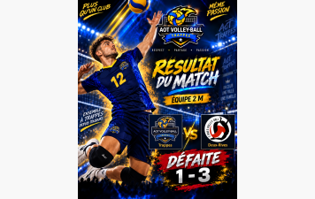 🏐 Résultat du match – Équipe 2 Masculine