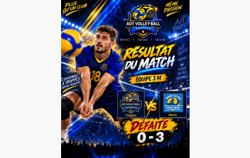 🏐 Résultat du match – Équipe 3 M