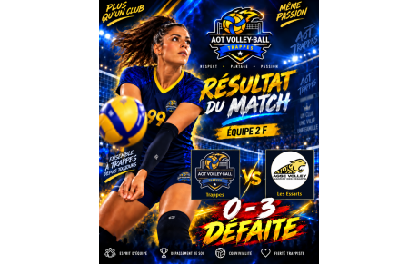 🏐 ÉQUIPE 2 F – DÉFAITE FACE AUX ESSARTS