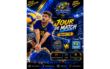 🏐 JOUR DE MATCH – ÉQUIPE 3 M 🔥